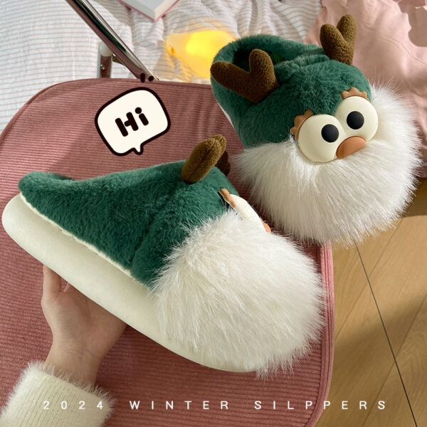 Cute Cartoon Christmas Deer Cotton Shoes - Image 10