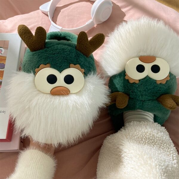 Cute Cartoon Christmas Deer Cotton Shoes - Image 5