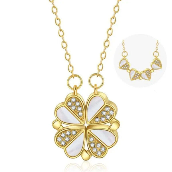 Luxury Four Leaf Clover Pendant Necklace - Image 7